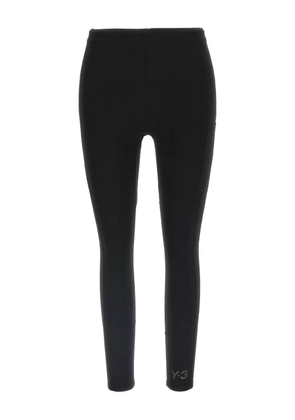 Y-3 logo-detail leggings - Black