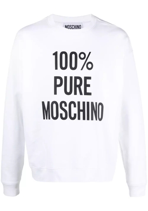 Moschino logo-print cotton sweatshirt - White