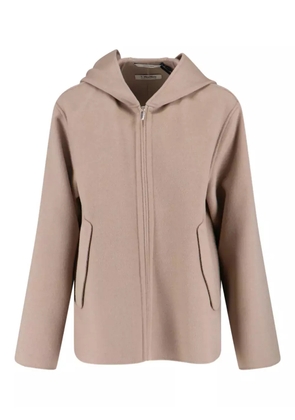 'S Max Mara hooded zip-front jacket - Neutrals