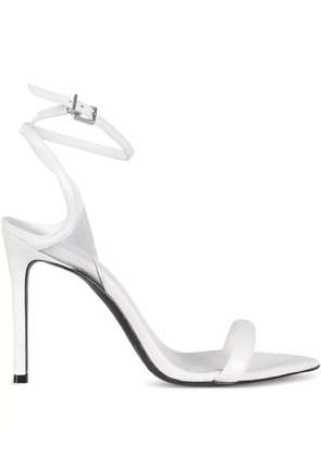 Schutz 100 mm clear-strap stiletto-sandals - White
