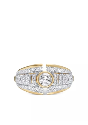 V JEWELLERY Chloe geometric-pattern ring - Gold