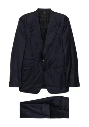 TOM FORD checked single-breasted suit - Blue