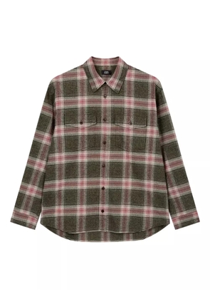 STUDIO TOMBOY checked-pattern chest-pocket shirt - Green