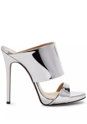 Giuseppe Zanotti Andrea 120mm leather sandals - Silver