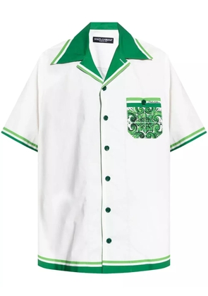 Dolce & Gabbana Majolica-print poplin shirt - White