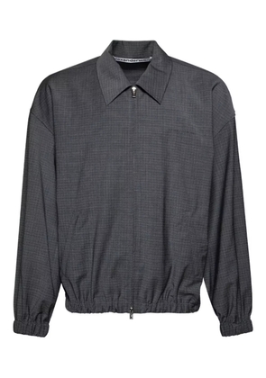 Alexander Wang checked zip-up bomber jacket - Grey