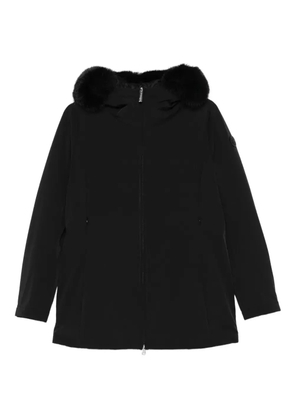 Colmar faux fur-trimmed hooded coat - Black