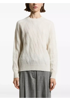 Peserico cable-knit round-neck sweater - White