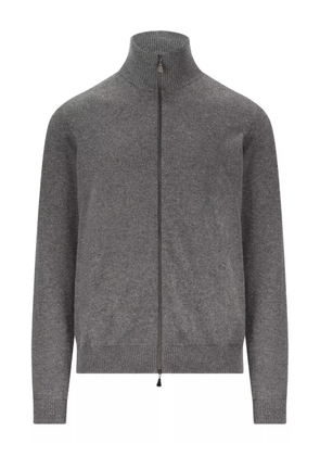 ALPHA STUDIO zip-up cashmere cardigan - Grey