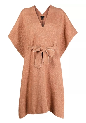 VOZ Solid tied-waist kaftan - Brown