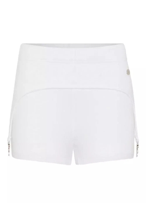 Jean Paul Gaultier ribbed garter cotton shorts - White