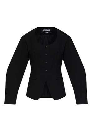 Jacquemus button-fastening balloon-sleeve jacket - Black