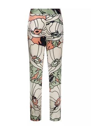 Juan de Dios Gladiolos Garden-print trousers - Neutrals