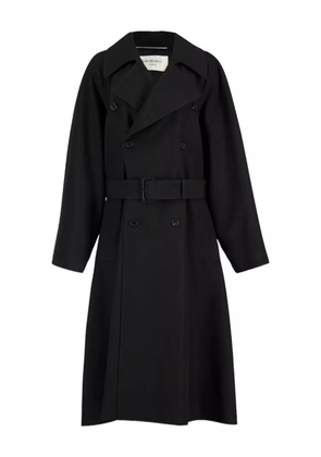 Saint Laurent double-breasted belted trench coat - Black