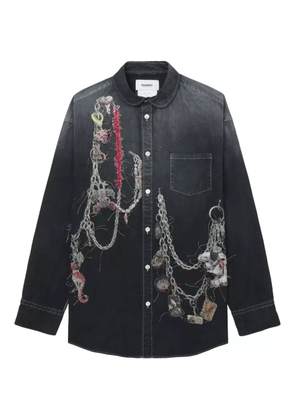 Doublet chain-embellished cotton shirt - Grey