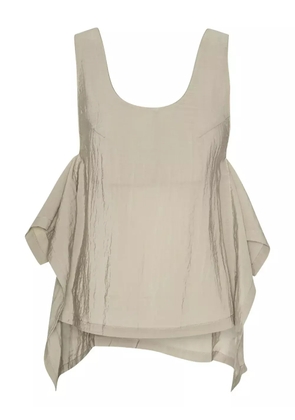 Henrik Vibskov ruffled asymmetric blouse - Neutrals