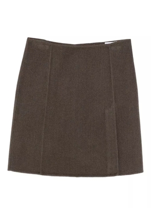 P.A.R.O.S.H. wool mini skirt - Brown