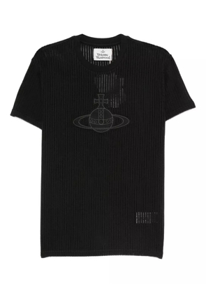 Vivienne Westwood orb-embellished ribbed T-shirt - Black
