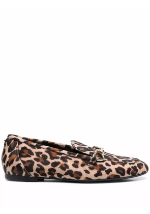 Love Moschino leopard-print slip-on loafers - Neutrals