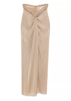 Giuseppe Di Morabito knotted maxi skirt - Gold