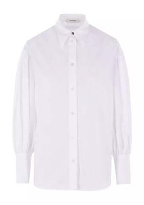 phaeonia puff-sleeve collar shirt - White