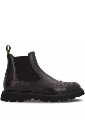 Doucal's perforated-detail Chelsea boots - Brown