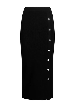 LIU JO button-embellishment midi skirt - Black