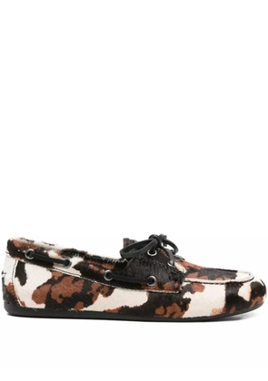 Bibi Lou cowhide lace-up loafers - Black