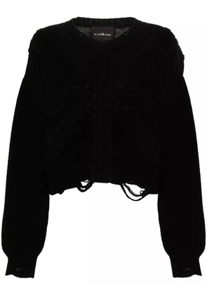 John Richmond Union Flag-embroidered jumper - Black