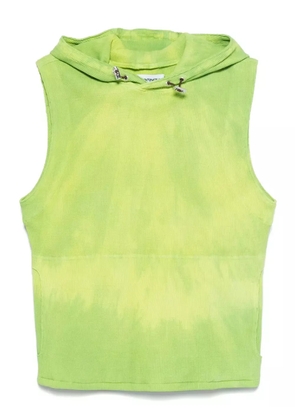 Charlie Constantinou waffle-jersey hoodie - Green