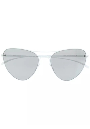 Mykita x Maison Margiela pilot-frame sunglasses - White