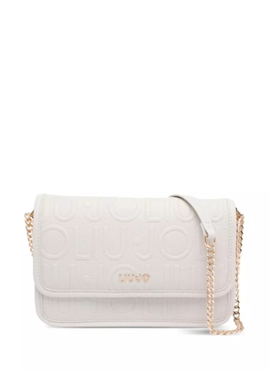 LIU JO logo-embossed chain cross body bag - White