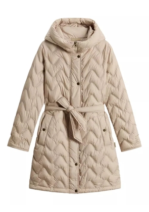 Woolrich quilted hooded parka - Neutrals