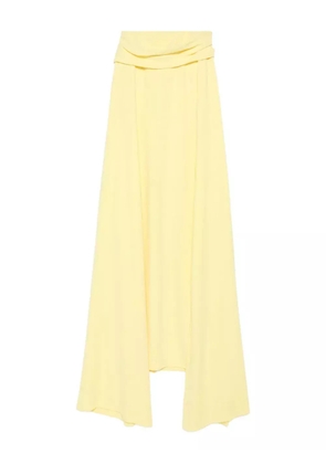 Solace London Nuri draped asymmetric dress - Yellow