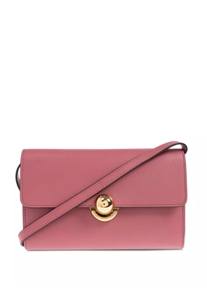 Furla circular-clasp leather tote bag - Pink