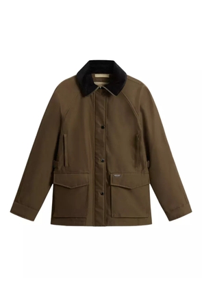 Woolrich velvet-collared flap-pockets jacket - Green