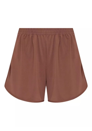 Lygia & Nanny Nanny elastic-waistband curved-hem shorts - Brown
