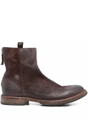 Moma zip-detail leather boots - Red