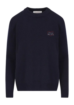 Giada Benincasa embroidered-logo cashmere sweater - Blue
