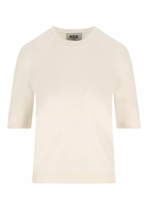 ALPHA STUDIO short-sleeve cashmere T-shirt - Neutrals
