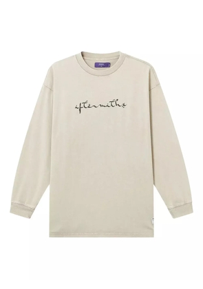 aftermaths deer-print long-sleeved T-shirt - Neutrals
