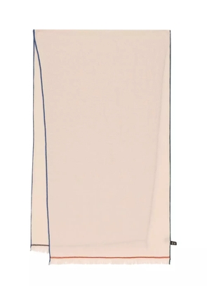 Loro Piana colored-trim frayed scarf - Neutrals
