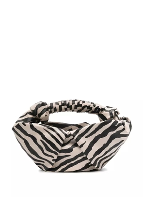 Simon Miller zebra-print knotted bucket bag - Black