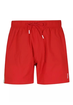 BOSS logo-print swim shorts - Red