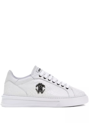 Roberto Cavalli logo-plaque low-top sneakers - White