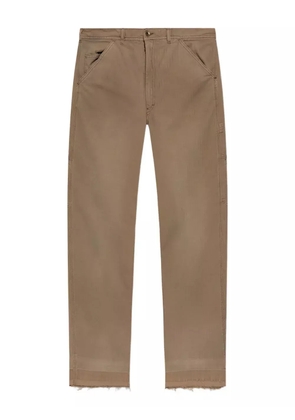 Maison Margiela herringbone frayed trousers - Neutrals