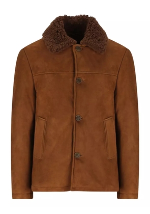 Salvatore Santoro shearling collar jacket - Brown