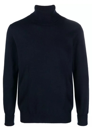 Ballantyne logo-embroidered roll-neck cashmere jumper - Blue