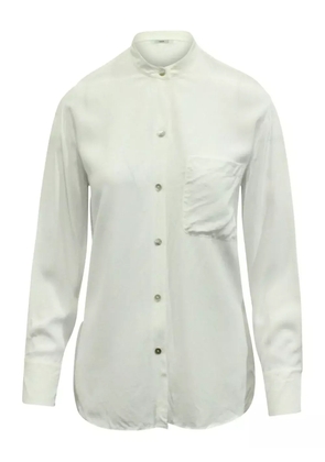 Vince mandarin-collar long-sleeve shirt - White