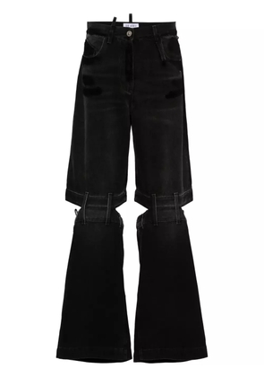 The Attico Lunghi high-rise wide-leg jeans - Black